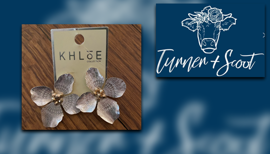 Handmade Sterling Silver Hammered Magnolia Post Stud Earrings_Turner and Scoot Handmade Sterling Silver Hammered Magnolia Post Stud Earrings_Turner and Scoot