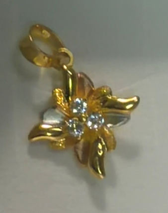 Andrae and Co --Yellow Gold Flower Pendant
