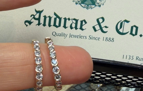 Andrae and Company Diamond Hoop Earrings